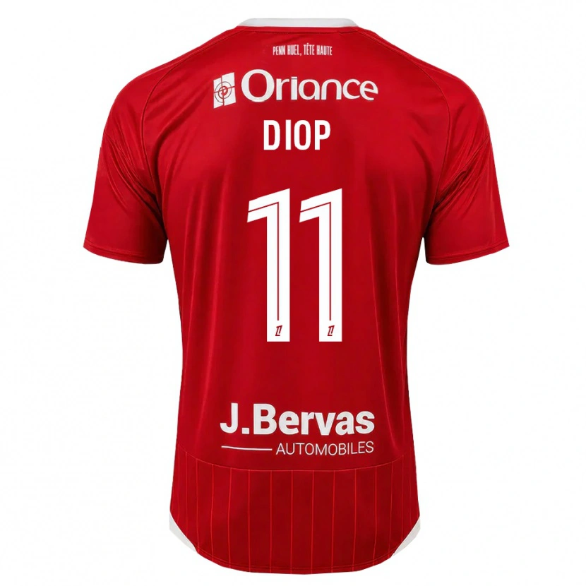 DanxenメンズSamba Diop#11白 赤ホームシャツ2026/27ジャージーユニフォーム