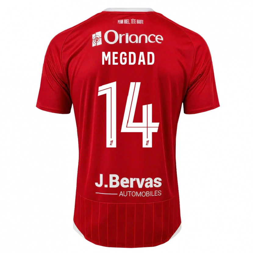 DanxenメンズNoa Megdad#14白 赤ホームシャツ2026/27ジャージーユニフォーム
