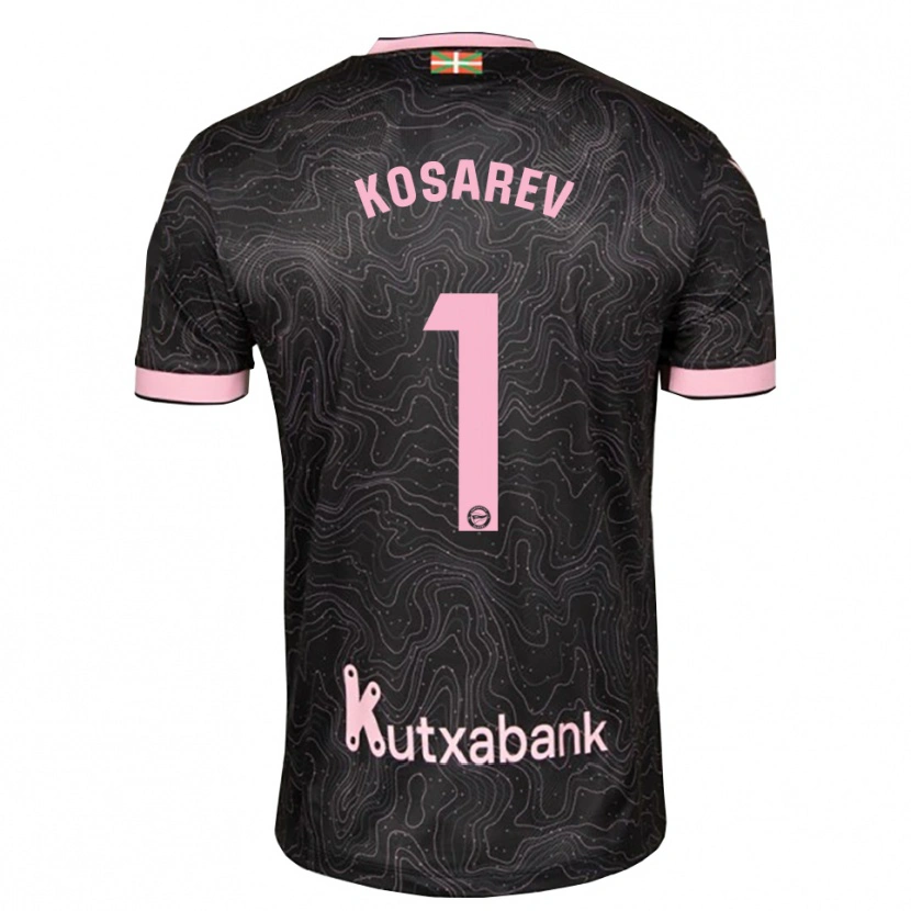 DanxenメンズOleksandr Kosarev#1黒 ピンクアウェイシャツ2026/27ジャージーユニフォーム