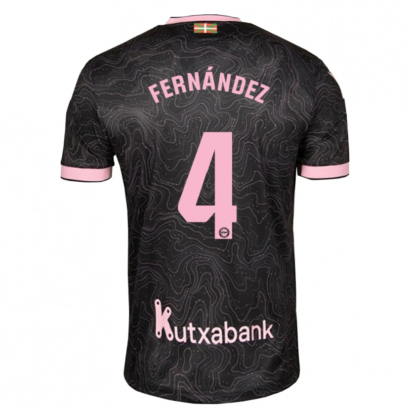 DanxenメンズAritz Fernández#4黒 ピンクアウェイシャツ2026/27ジャージーユニフォーム