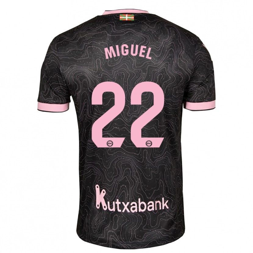 DanxenメンズMiguel Rodríguez#22黒 ピンクアウェイシャツ2026/27ジャージーユニフォーム