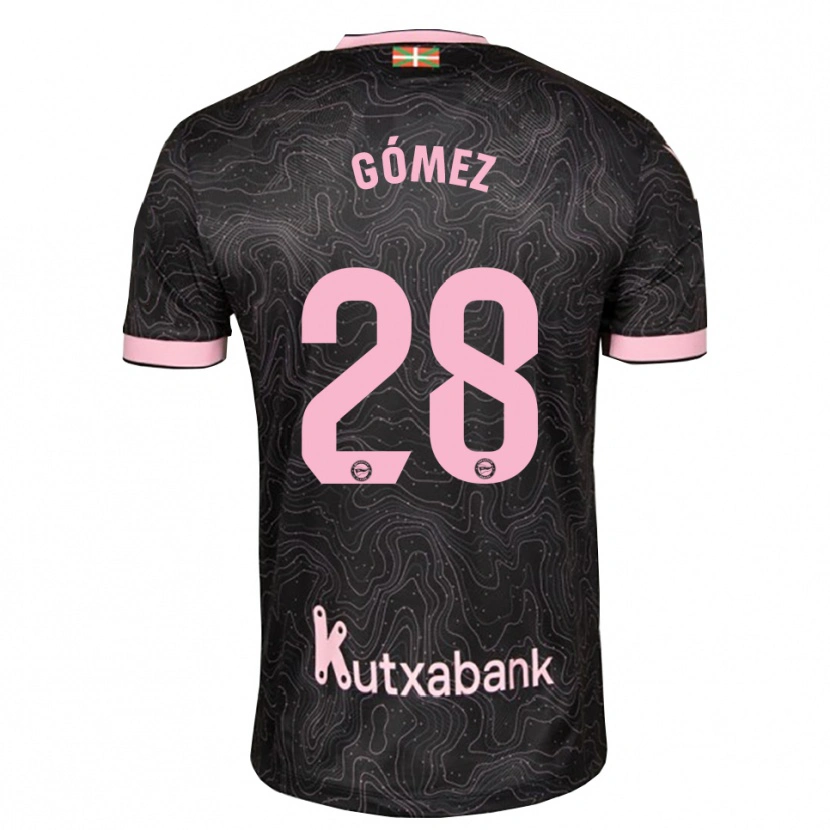 DanxenメンズJorge Gómez#28黒 ピンクアウェイシャツ2026/27ジャージーユニフォーム