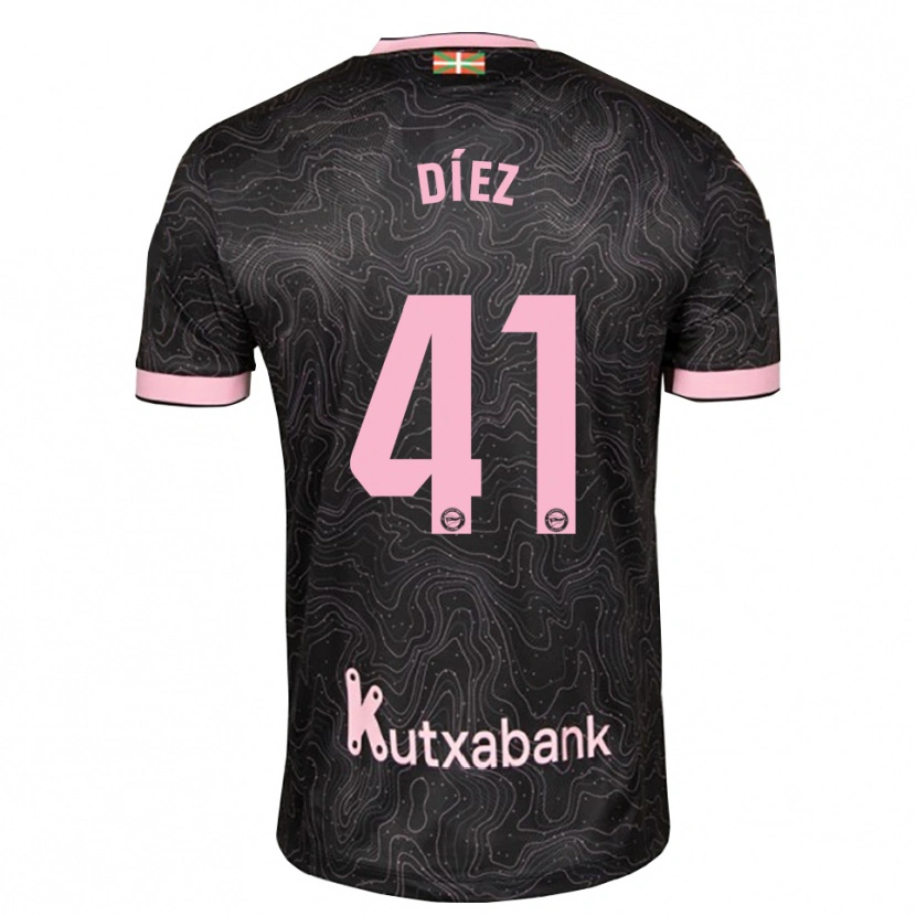 DanxenメンズVictor Díez#41黒 ピンクアウェイシャツ2026/27ジャージーユニフォーム