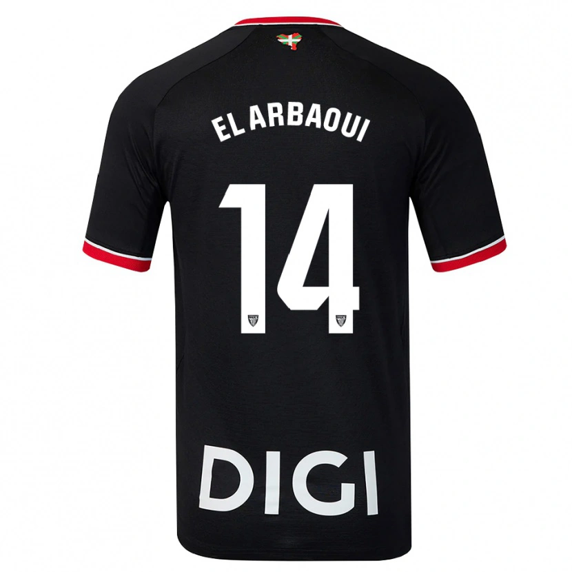 DanxenメンズIlyas El Arbaoui#14黒白赤アウェイシャツ2026/27ジャージーユニフォーム