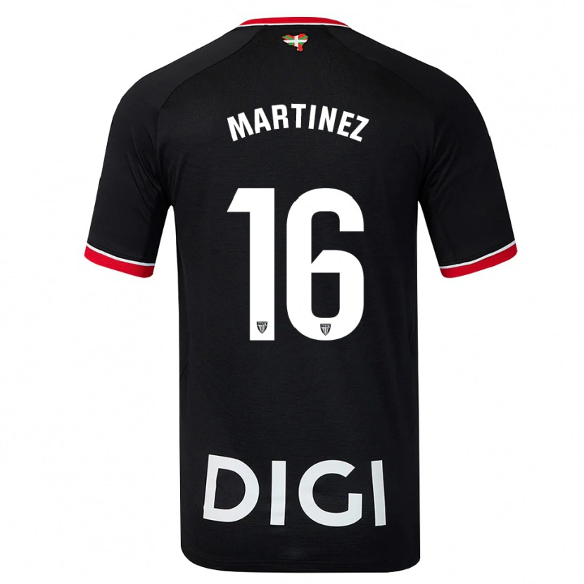 DanxenメンズPablo Martínez#16黒白赤アウェイシャツ2026/27ジャージーユニフォーム