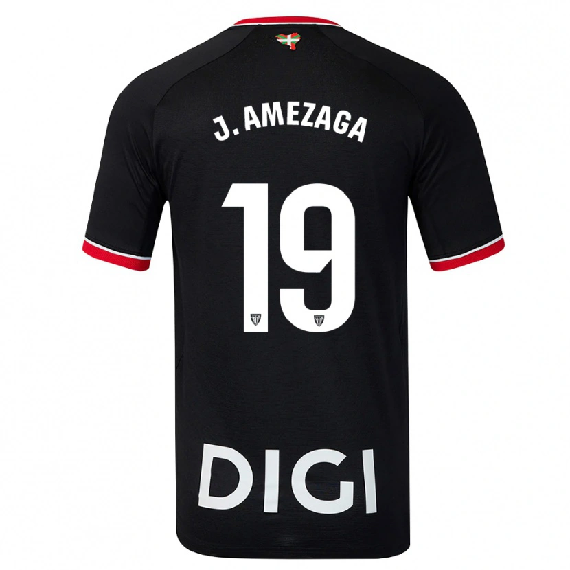 Danxenメンズジョン・アメザガ#19黒白赤アウェイシャツ2026/27ジャージーユニフォーム