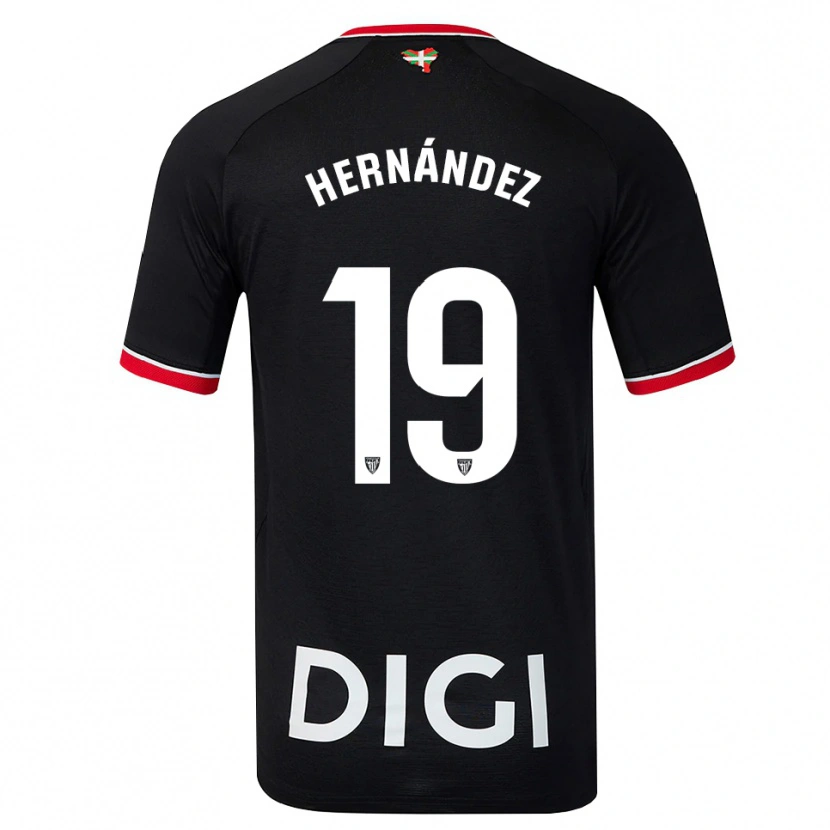 DanxenメンズEgoitz Hernández#19黒白赤アウェイシャツ2026/27ジャージーユニフォーム