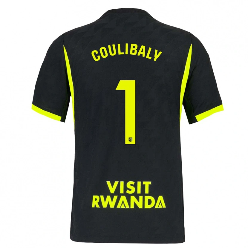 DanxenメンズIzan Coulibaly#1ブライトグリーン 黒アウェイシャツ2026/27ジャージーユニフォーム