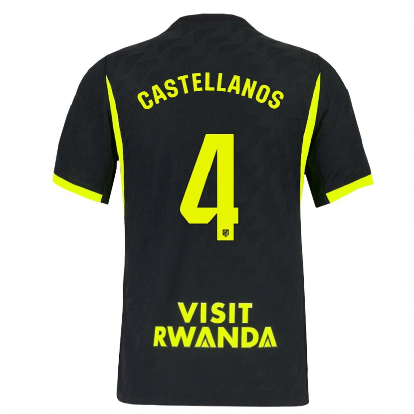 DanxenメンズIván Castellanos#4ブライトグリーン 黒アウェイシャツ2026/27ジャージーユニフォーム