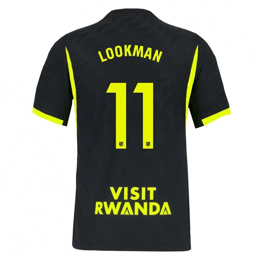 Danxenメンズアデモラ・ルックマン#11ブライトグリーン 黒アウェイシャツ2026/27ジャージーユニフォーム