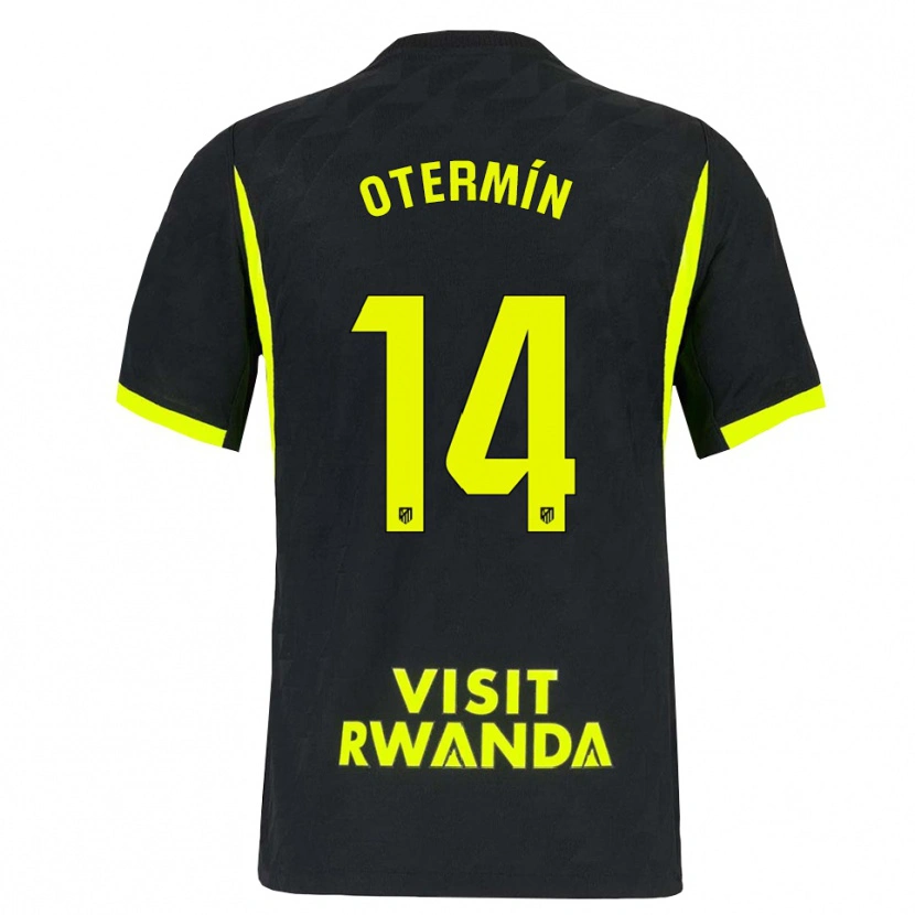 Danxenメンズローザ・オテルミン#14ブライトグリーン 黒アウェイシャツ2026/27ジャージーユニフォーム