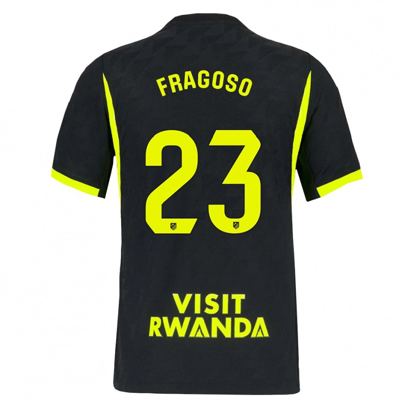 DanxenメンズGerard Fragoso#23ブライトグリーン 黒アウェイシャツ2026/27ジャージーユニフォーム