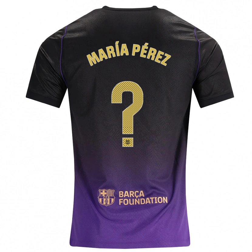 DanxenメンズMaría Pérez#0紫 黄 黒アウェイシャツ2026/27ジャージーユニフォーム