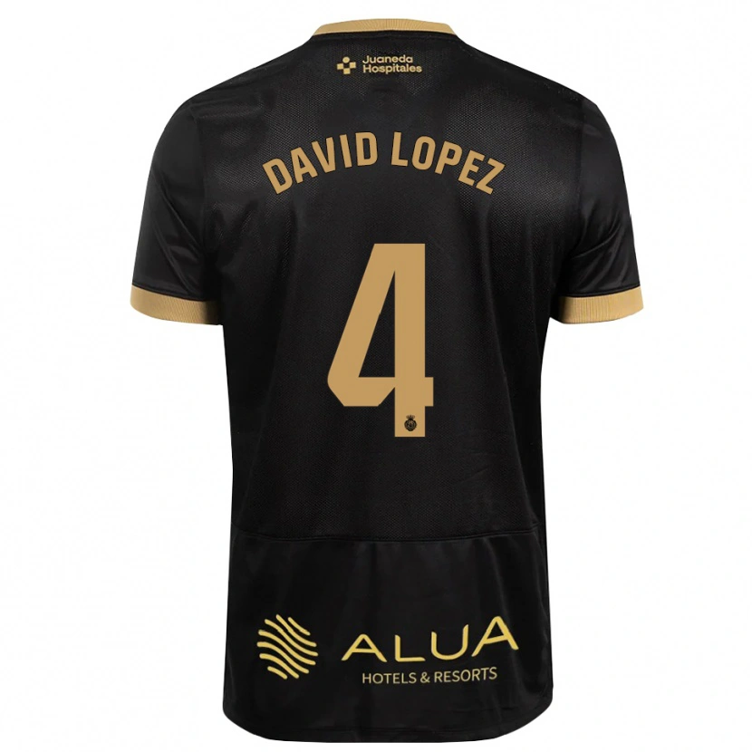 DanxenメンズDavid López#4黒 サンディブラウン バーリーウッドアウェイシャツ2026/27ジャージーユニフォーム