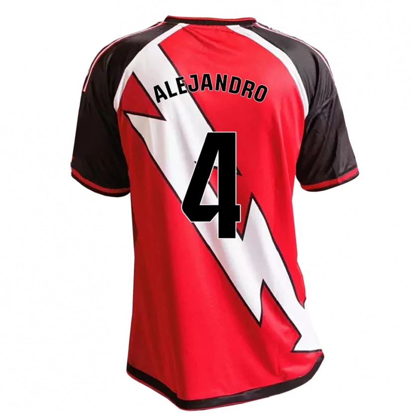 DanxenメンズAlejandro López#4赤黒白アウェイシャツ2026/27ジャージーユニフォーム