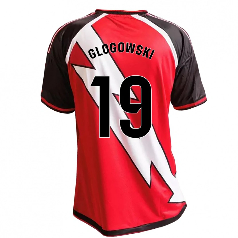 DanxenメンズWiktor Glogowski#19赤黒白アウェイシャツ2026/27ジャージーユニフォーム
