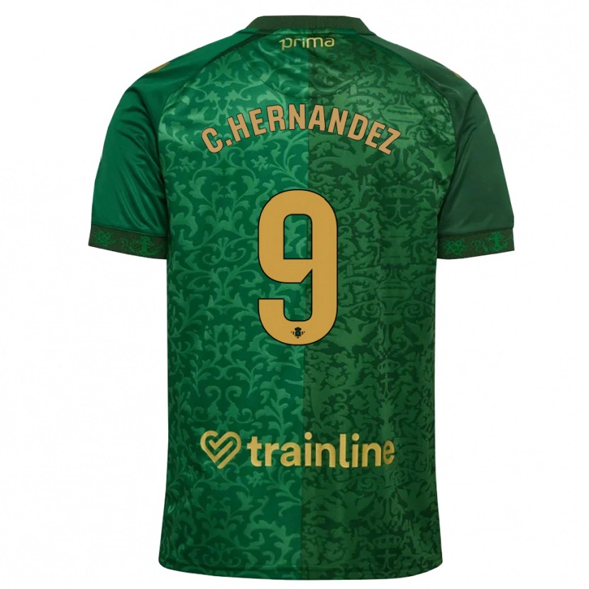 Danxenメンズクチョ・エルナンデス#9フォレストグリーン ダークゴールデンロッドアウェイシャツ2026/27ジャージーユニフォーム