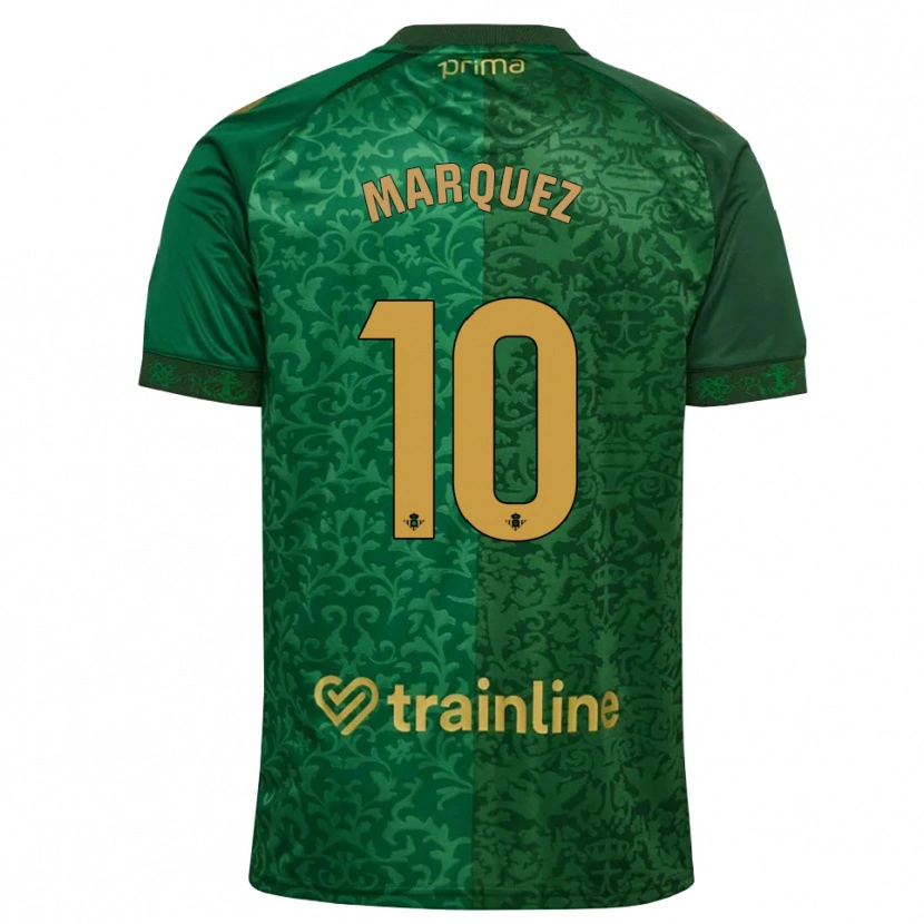 Danxenメンズローザ・マルケス#10フォレストグリーン ダークゴールデンロッドアウェイシャツ2026/27ジャージーユニフォーム