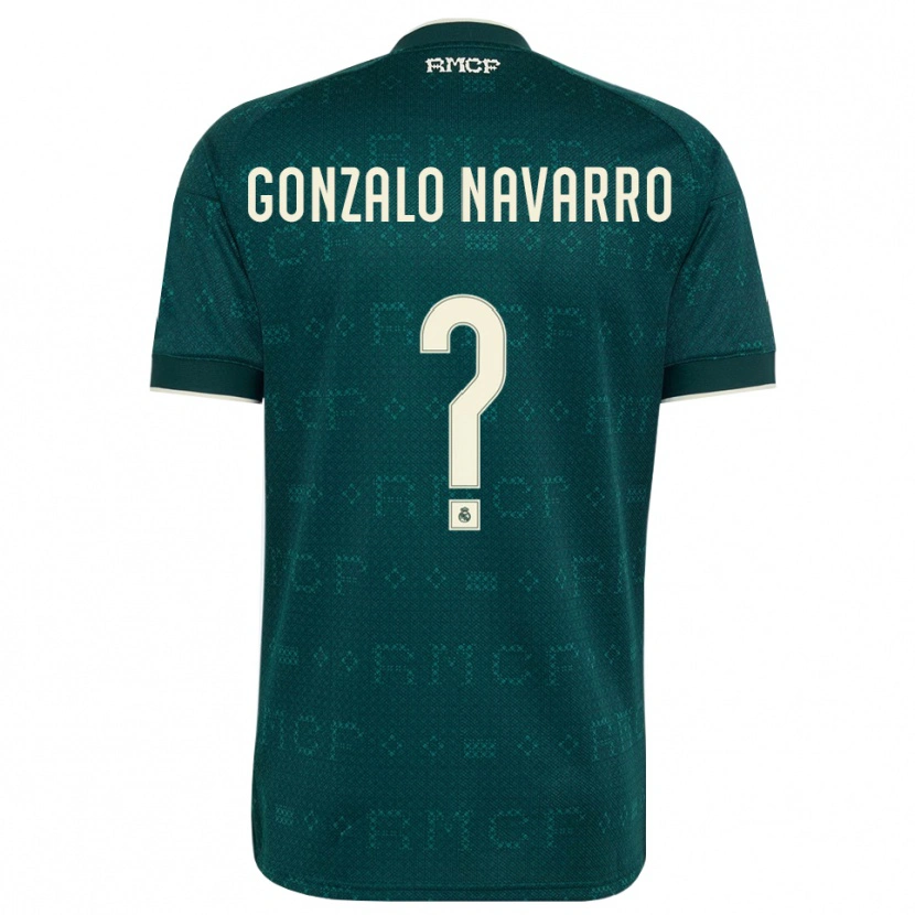 DanxenメンズGonzalo Navarro#0ダークスレートグレー 白アウェイシャツ2026/27ジャージーユニフォーム