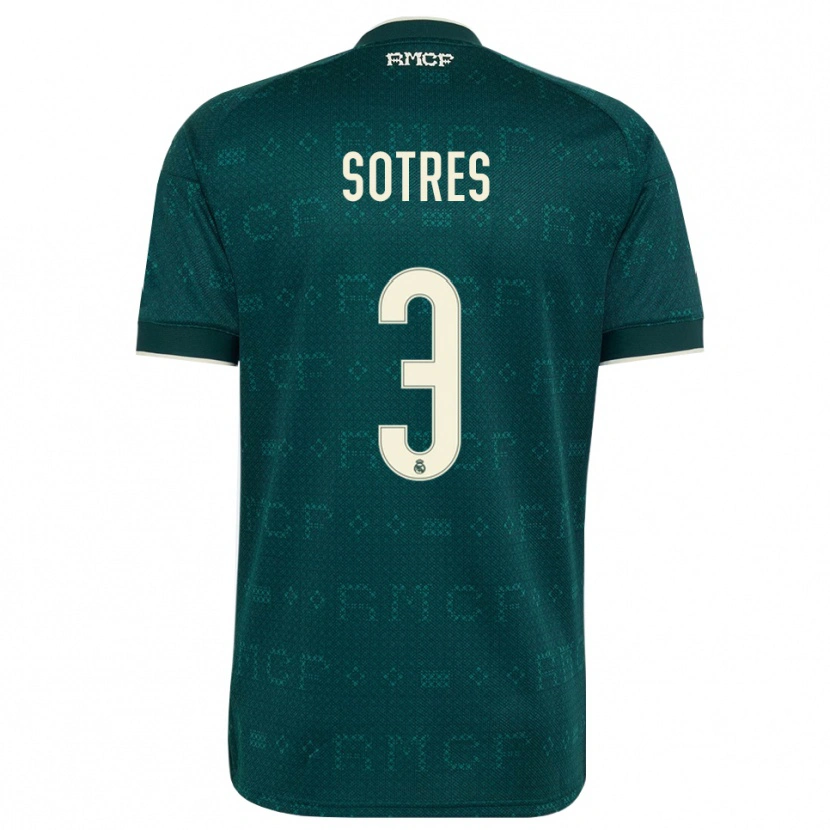 DanxenメンズAlfredo Sotres#3ダークスレートグレー 白アウェイシャツ2026/27ジャージーユニフォーム