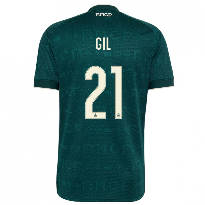 DanxenメンズIker Gil#21ダークスレートグレー 白アウェイシャツ2026/27ジャージーユニフォーム