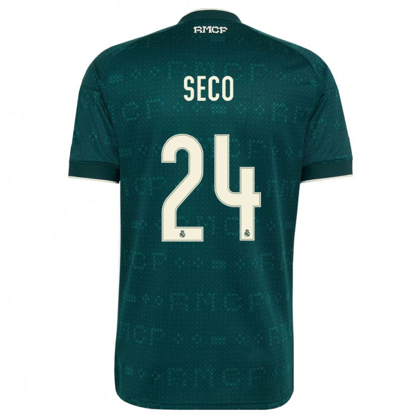 DanxenメンズFerran Seco#24ダークスレートグレー 白アウェイシャツ2026/27ジャージーユニフォーム