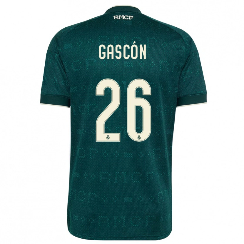 DanxenメンズIgnacio Gascón#26ダークスレートグレー 白アウェイシャツ2026/27ジャージーユニフォーム