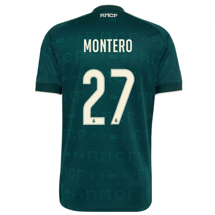 DanxenメンズPablo Montero#27ダークスレートグレー 白アウェイシャツ2026/27ジャージーユニフォーム