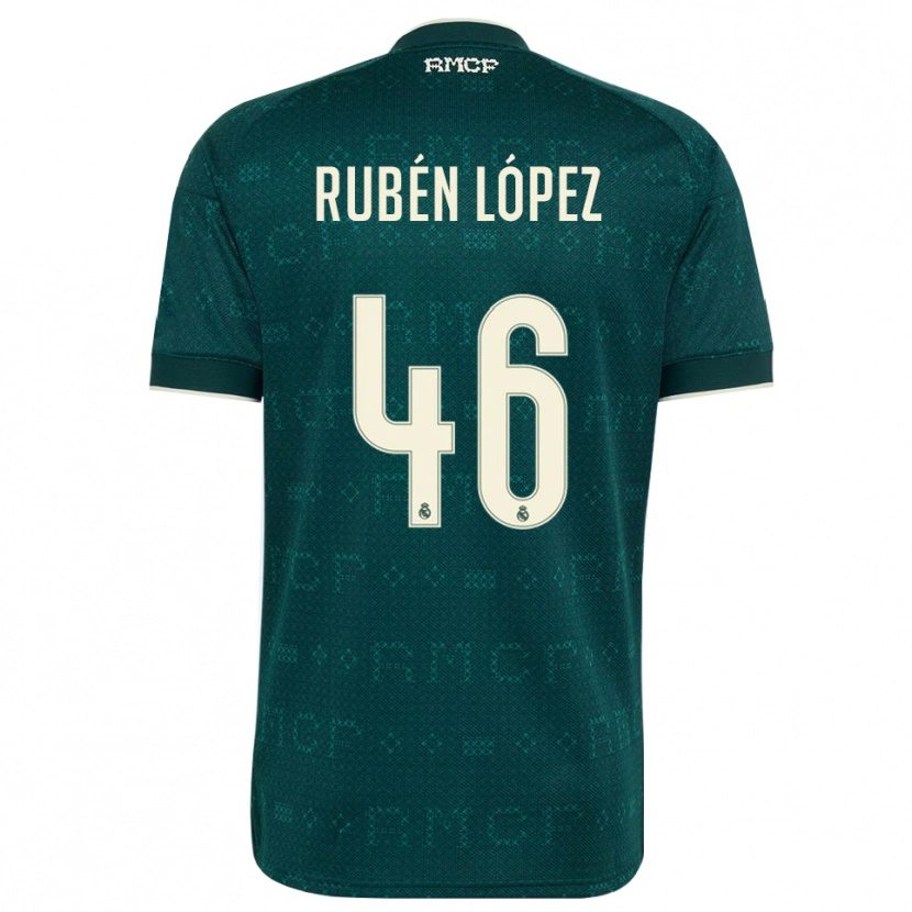 DanxenメンズRubén López#46ダークスレートグレー 白アウェイシャツ2026/27ジャージーユニフォーム