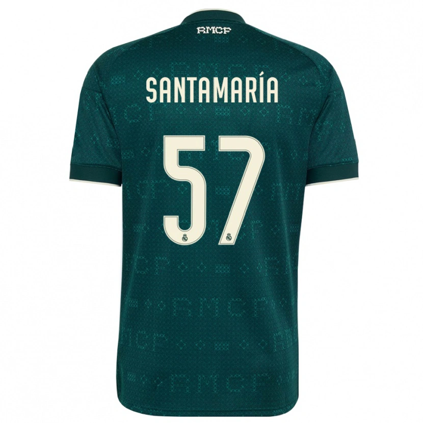 DanxenメンズFran Santamaría#57ダークスレートグレー 白アウェイシャツ2026/27ジャージーユニフォーム