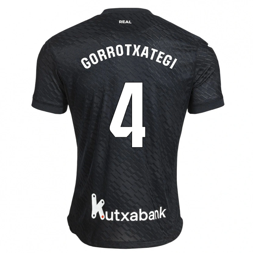 DanxenメンズJon Gorrotxategi#4黒 白アウェイシャツ2026/27ジャージーユニフォーム