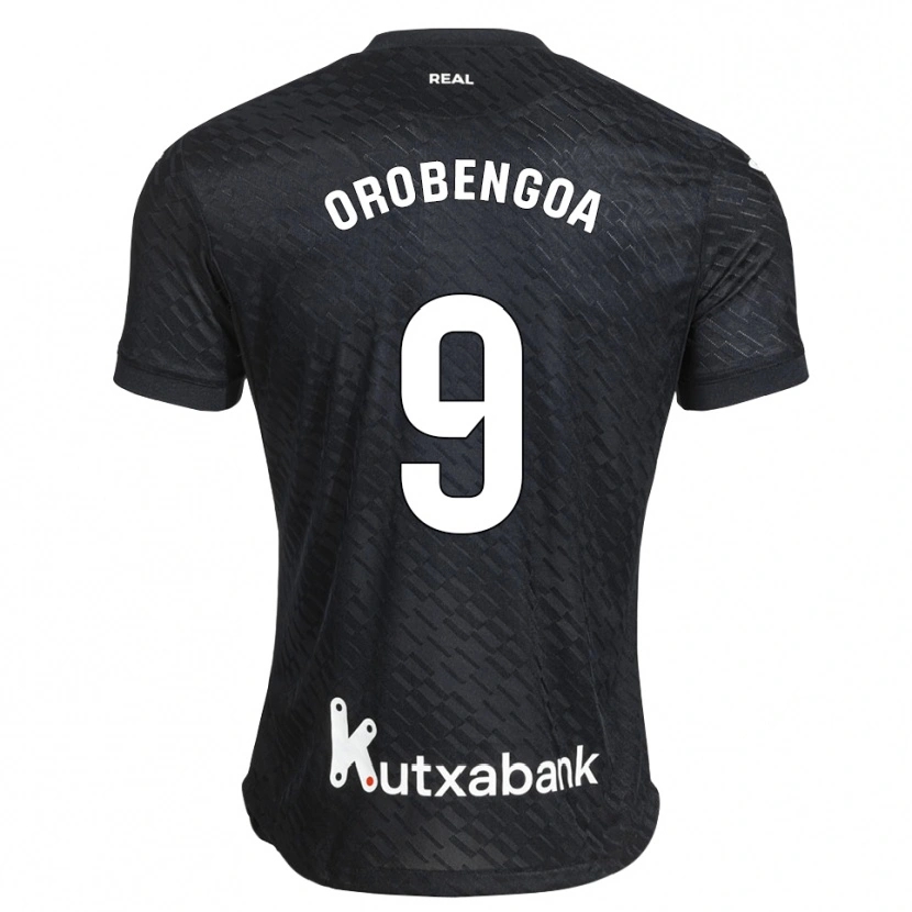 DanxenメンズEkain Orobengoa#9黒 白アウェイシャツ2026/27ジャージーユニフォーム
