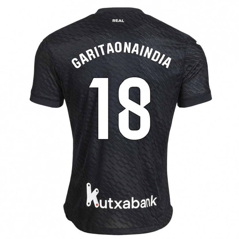 DanxenメンズHodei Garitaonaindia#18黒 白アウェイシャツ2026/27ジャージーユニフォーム