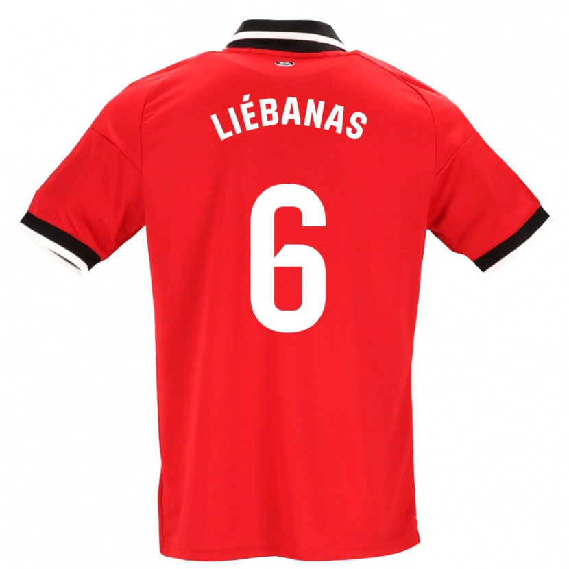 DanxenメンズJosé Manuel Liébanas#6黒白赤アウェイシャツ2026/27ジャージーユニフォーム