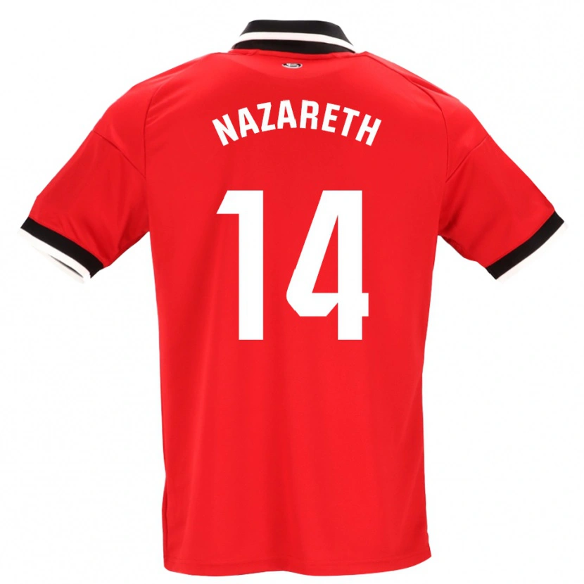 DanxenメンズNazareth Martín#14黒白赤アウェイシャツ2026/27ジャージーユニフォーム