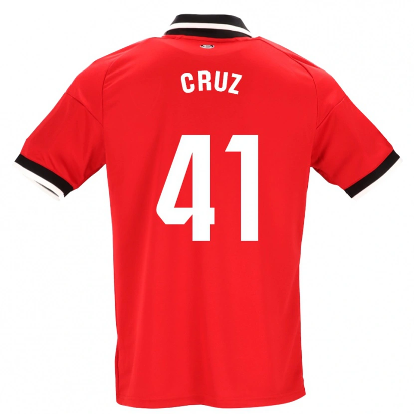 DanxenメンズJesús Cruz#41黒白赤アウェイシャツ2026/27ジャージーユニフォーム