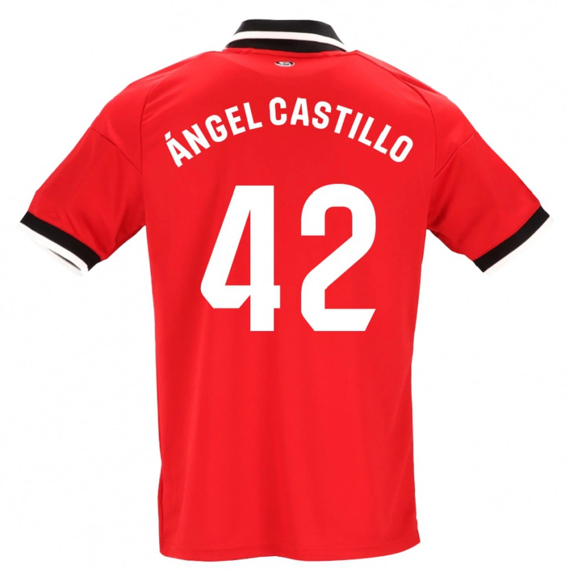 DanxenメンズManuel Ángel Castillo#42黒白赤アウェイシャツ2026/27ジャージーユニフォーム