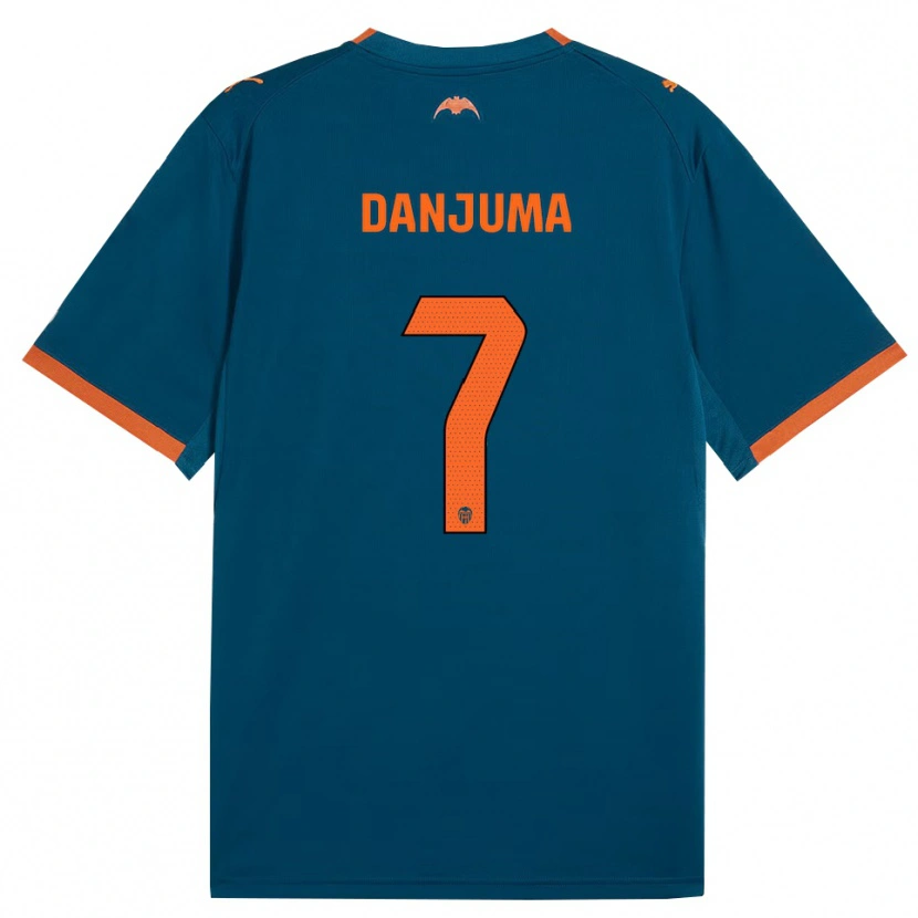 Danxenメンズアルノー・ダンジュマ#7スティールブルー オレンジアウェイシャツ2026/27ジャージーユニフォーム