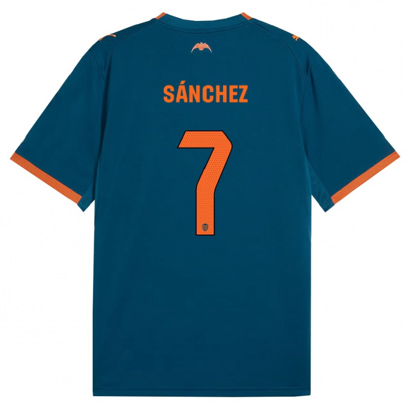 DanxenメンズDani Sánchez#7スティールブルー オレンジアウェイシャツ2026/27ジャージーユニフォーム