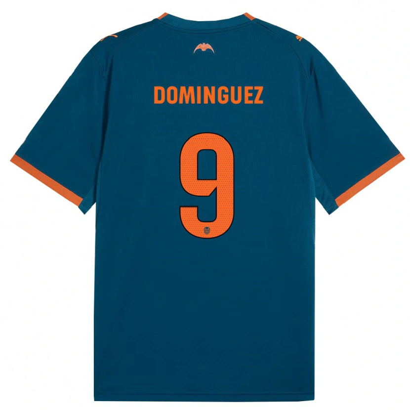 DanxenメンズMario Domínguez#9スティールブルー オレンジアウェイシャツ2026/27ジャージーユニフォーム