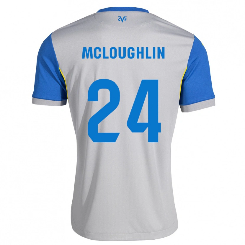 DanxenメンズCaden Mcloughlin#24ドジャーブルー グレーアウェイシャツ2026/27ジャージーユニフォーム