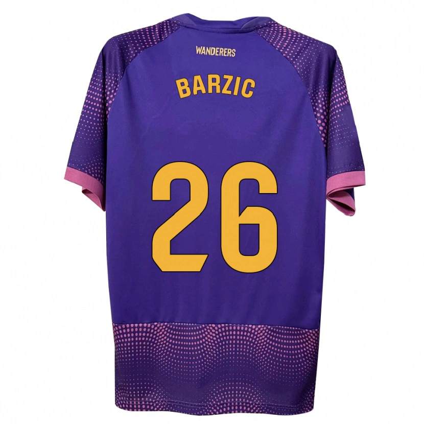 DanxenメンズMatia Barzic#26紫 白 ピンクアウェイシャツ2026/27ジャージーユニフォーム
