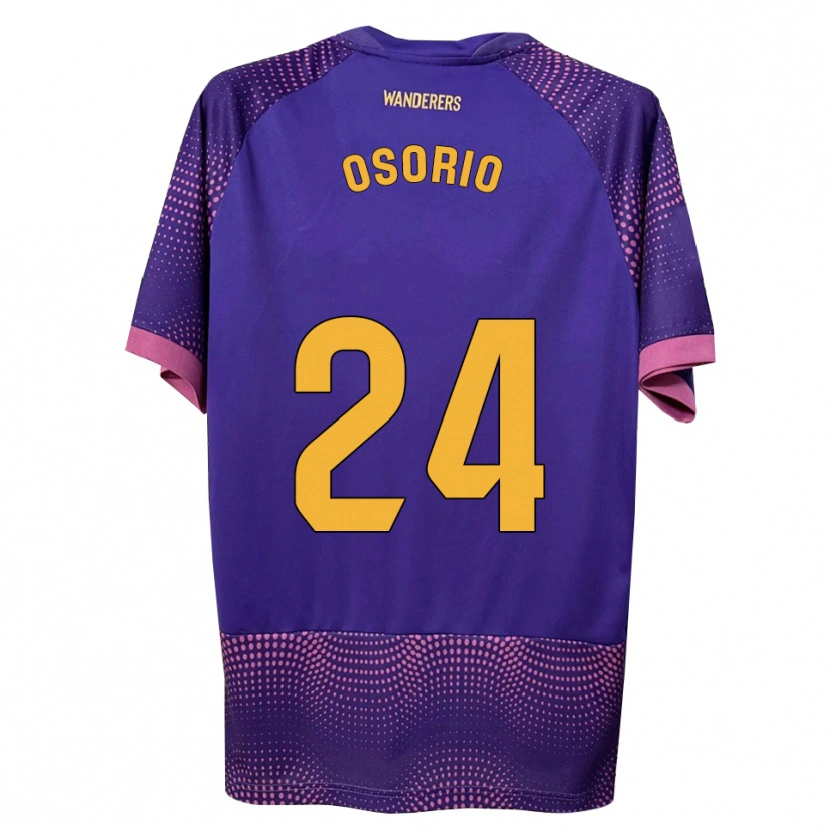 DanxenメンズAbiel Osorio#24紫 白 ピンクアウェイシャツ2026/27ジャージーユニフォーム