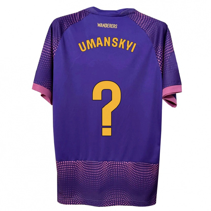 DanxenメンズVolodymyr Umanskyi#0紫 白 ピンクアウェイシャツ2026/27ジャージーユニフォーム