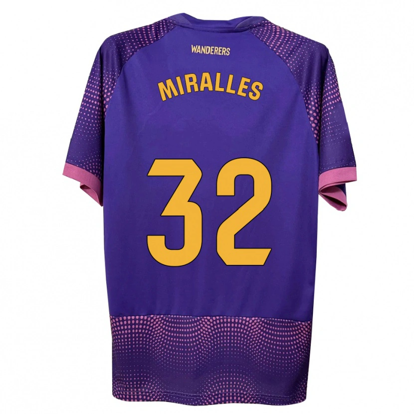 DanxenメンズÁlvaro Miralles#32紫 白 ピンクアウェイシャツ2026/27ジャージーユニフォーム
