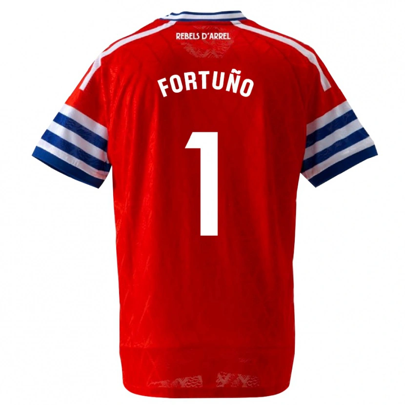 DanxenメンズÁngel Fortuño#1ロイヤルブルー 赤アウェイシャツ2026/27ジャージーユニフォーム