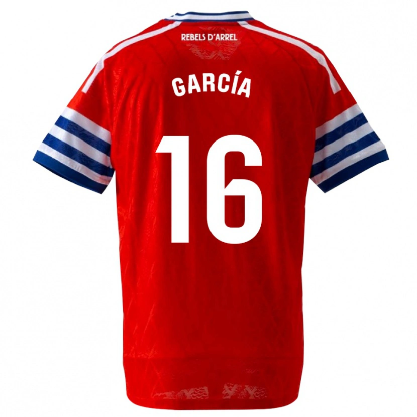 DanxenメンズMarc García#16ロイヤルブルー 赤アウェイシャツ2026/27ジャージーユニフォーム