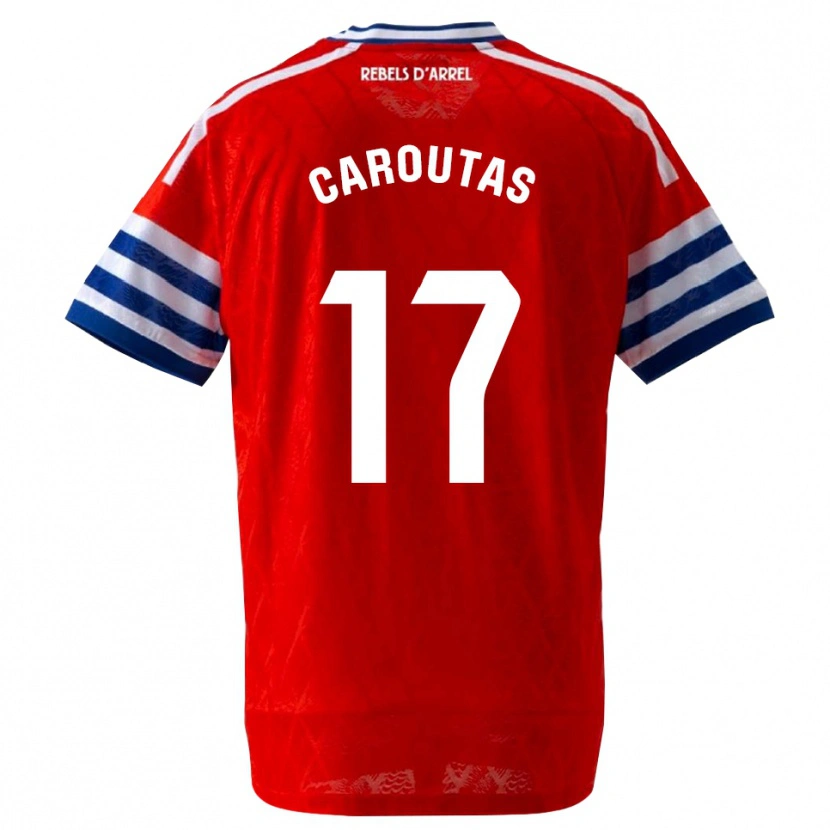 DanxenメンズTim Caroutas#17ロイヤルブルー 赤アウェイシャツ2026/27ジャージーユニフォーム