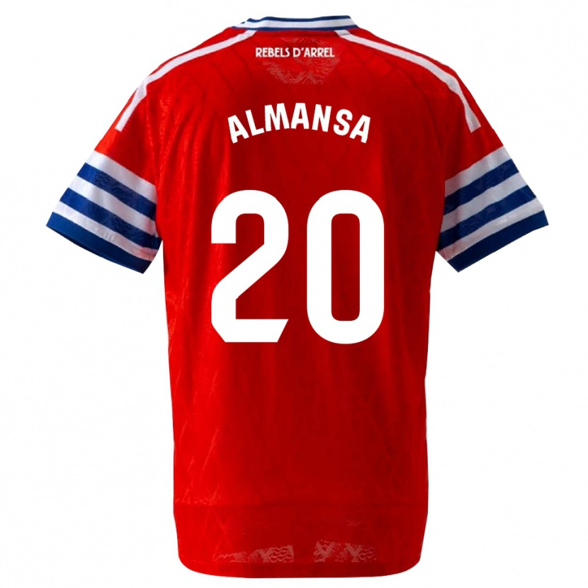 Danxenメンズアレックス・アルマンサ#20ロイヤルブルー 赤アウェイシャツ2026/27ジャージーユニフォーム
