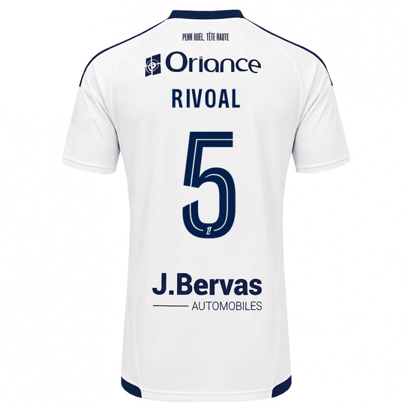 DanxenメンズPaul Rivoal#5ネイビー 白アウェイシャツ2026/27ジャージーユニフォーム